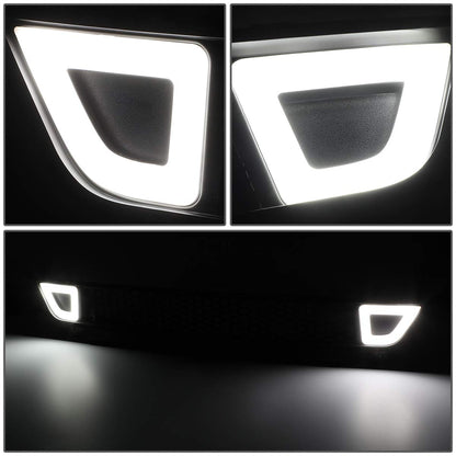 DNA Motoring Rejilla de Parachoques Delantero Inferior Plástico Reforzado LED DRL para Ford Mustang 2015-2017