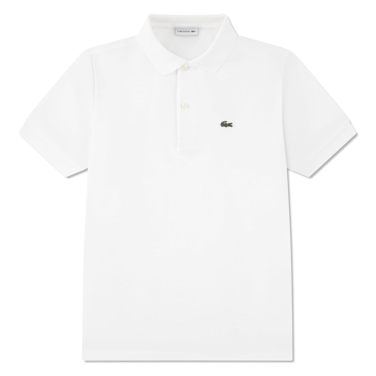 Lacoste Polo Clásico de Piqué Manga Corta para Niño - Blanco - 4
