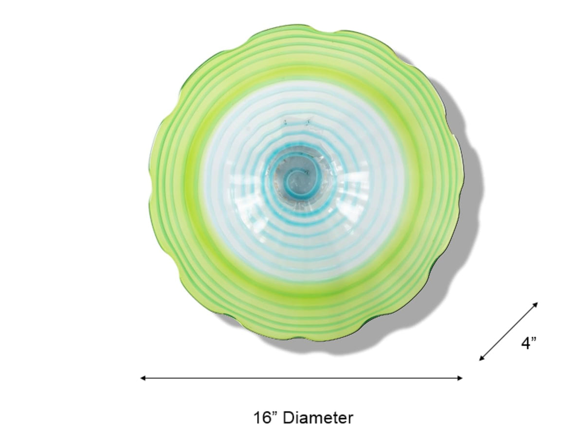 Dale Tiffany Favrile Glass Collection Wall Art Decor, Green