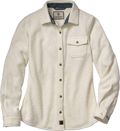 Legendary Whitetails Trail Guide Fleece Button Down De Manga Larga para Mujer