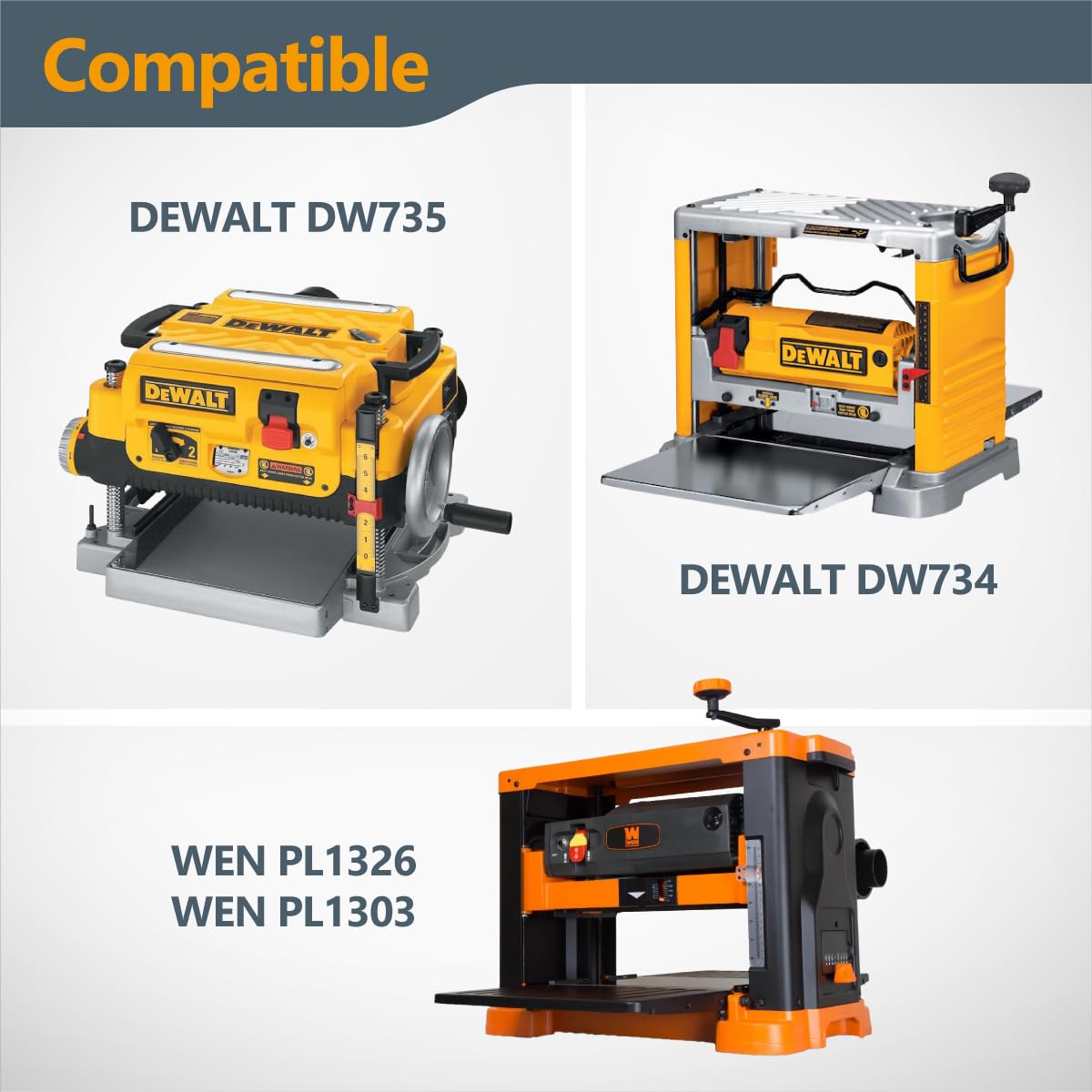 POWERTEC Bolsa colectora de polvo con abrazaderas de manguera de llave de 4 pulgadas, bolsa de polvo de 30 micras para DeWalt DW735, DW734, WEN PL1326, PL1303 cepilladora, colector de polvo DC3401 y