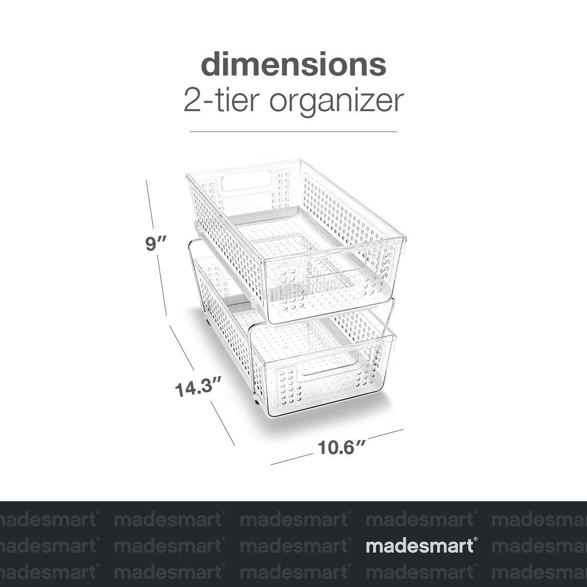 Madesmart, Claro, Transparente, sin divisores., Large, 1
