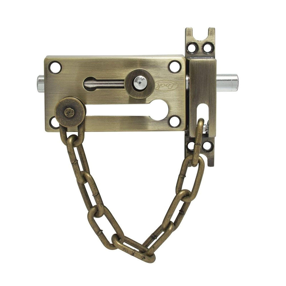 Lock L048LAB Pasador de sobreponer de cadena latón antiguo