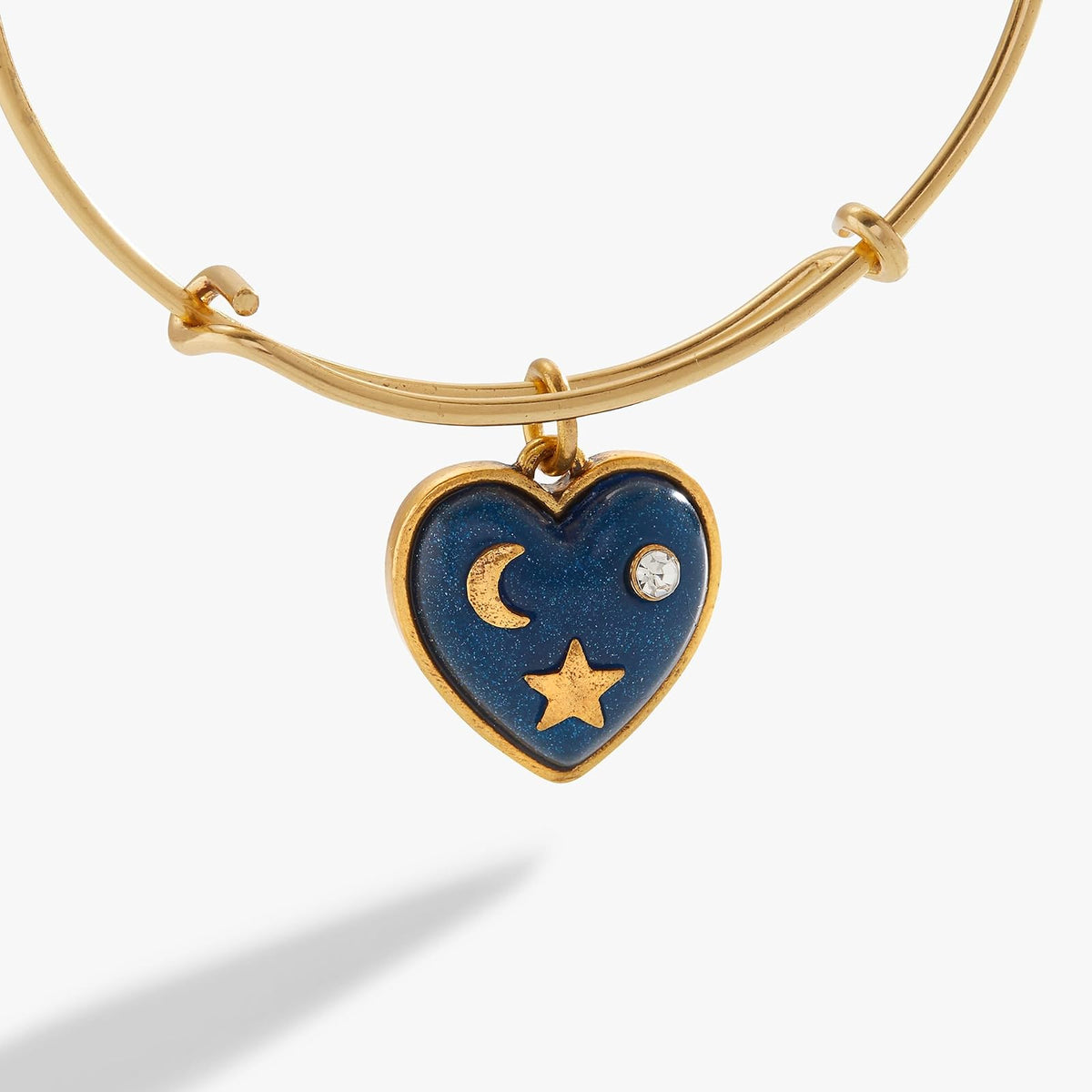 Alex and Ani - pulsera con dije de corazón de vidrio