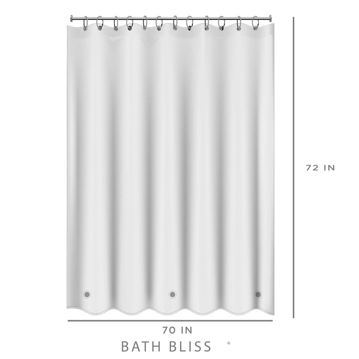 Bath Bliss Forro de Cortina de Ducha Transparente de Alta Calidad