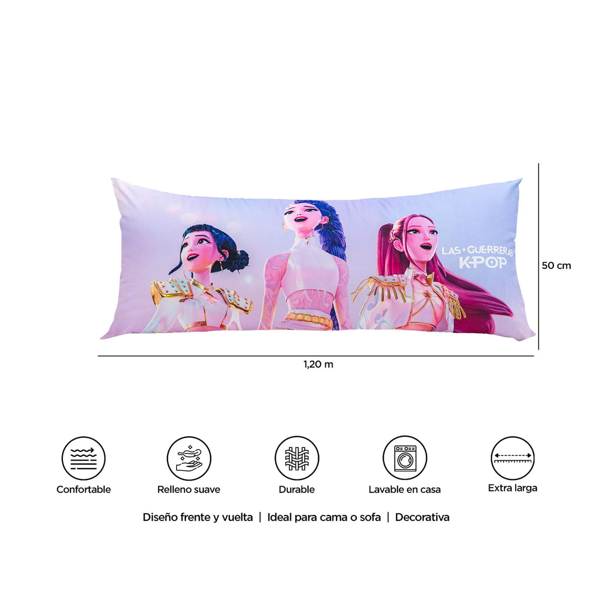 Providencia Almohada Super Jumbo GUERRERAS K-Pop Estrellas