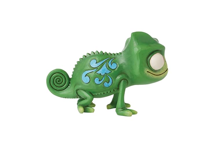Enesco Disney Traditions Collection by Jim Shore Tangled Pascal The Chameleon Figurine - Figura de Resina de Piedra Pintada a Mano Coleccionable Rapunzel Disney Mini Figurines para decoración del