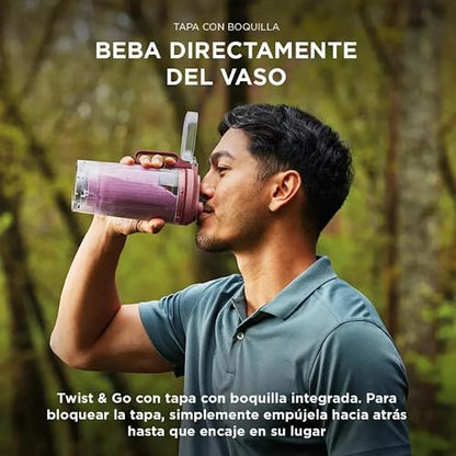 Ninja Blast Max Licuadora Portátil Vaso Desmontable Azul | Vaso Desmontable Fácil de Limpiar | Inalámbrica USB-C | Tapa Anti-derrames | Smoothies y Frozen
