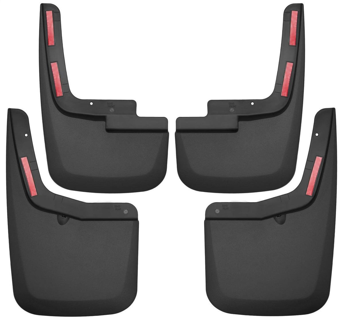 Husky Liners - Forro para Piso Delantero para SuperCrew/SuperCabo, 15 – 18 F150, Negro, Mud Guards - Combo
