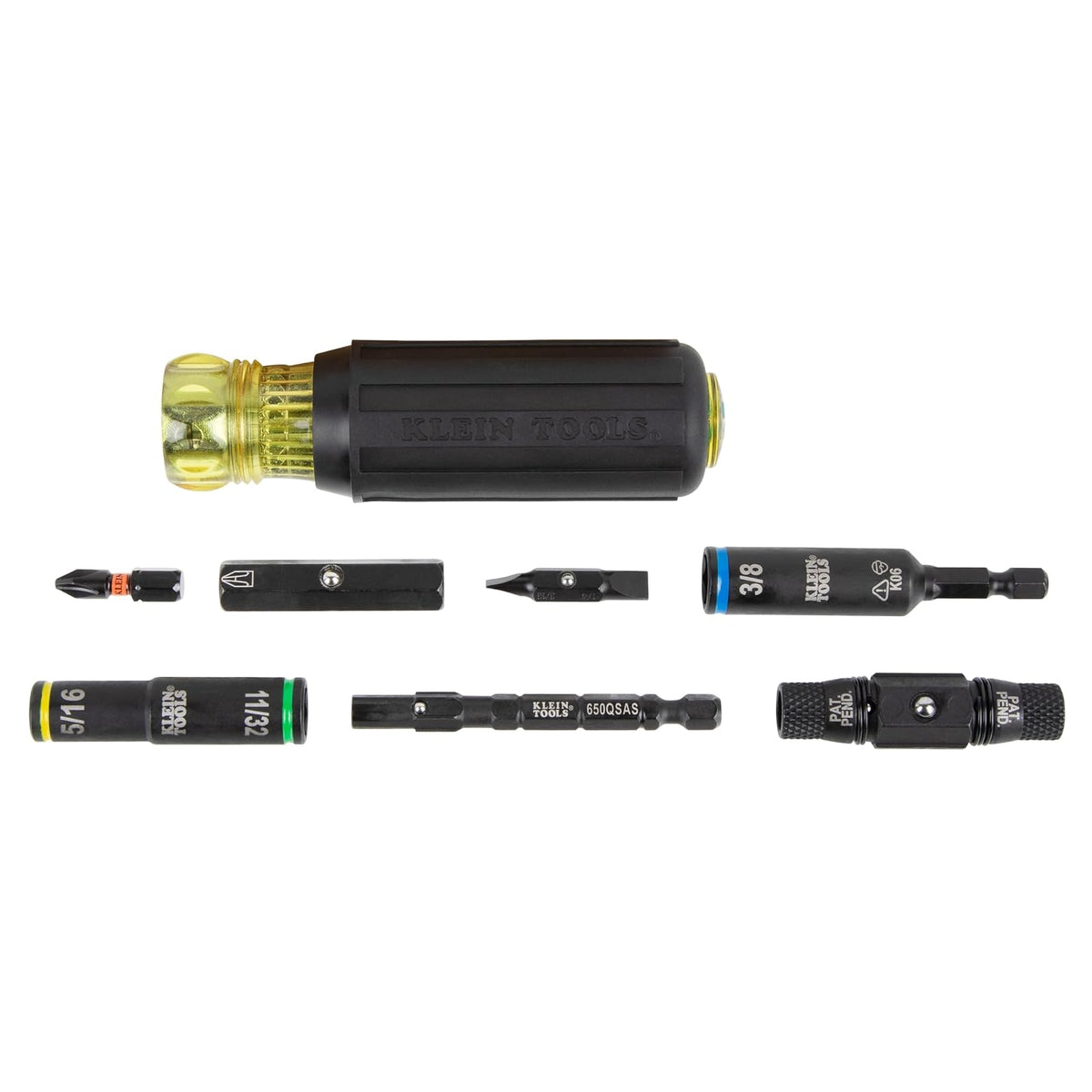Klein Tools 32528HD KNECT 10 en 1 driver con clasificación de impacto, destornillador de puntas múltiples/destornillador de tuercas con tamaños de enchufe abatible de pozo profundo para fontanería y