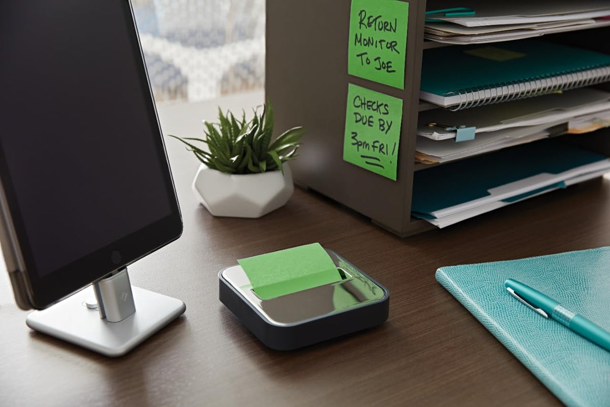 Post-it Black Dispenser Sticky note Dispenser (STL-330-B) | Notas emergentes, útiles para el aula u oficina
