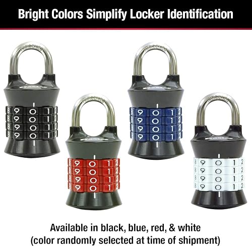 Master Lock 1535D - Juego de candado de combinación, 1 paquete, los colores pueden variar