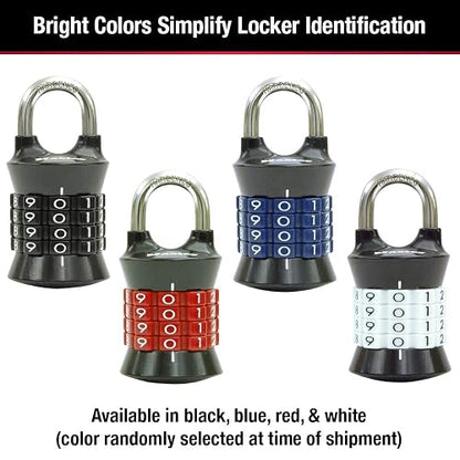 Master Lock 1535D - Juego de candado de combinación, 1 paquete, los colores pueden variar