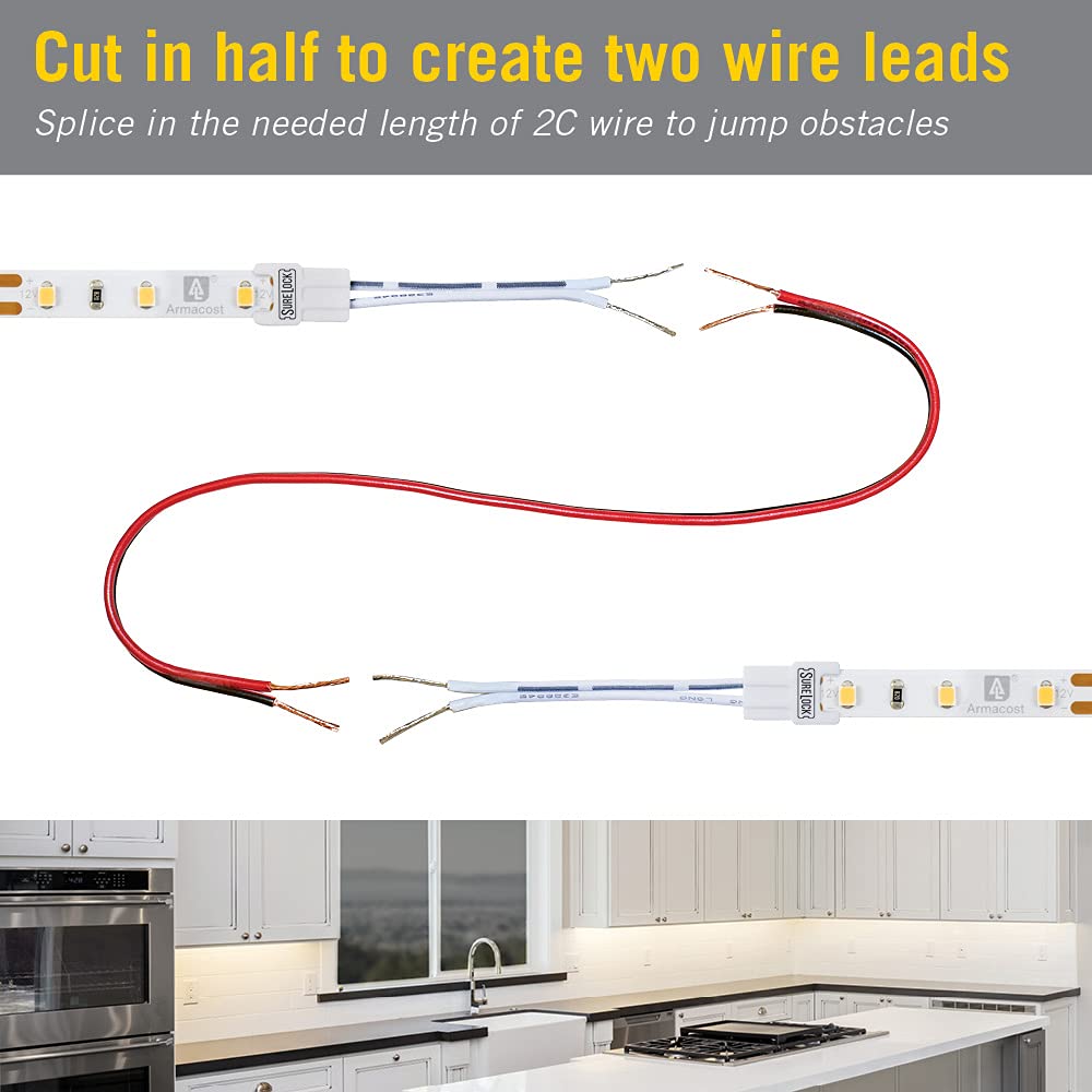 Armacost Lighting 560724 White LED Tape Light Connector