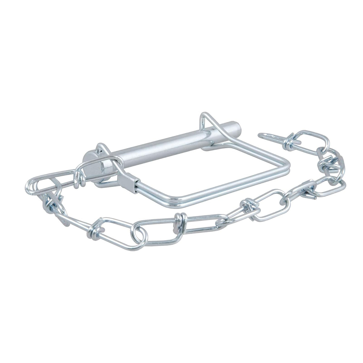 CURT Pin de Acoplador de Remolque con Cadena de 30 cm, 5/16 in x 3 in, Zinc Transparente 25035