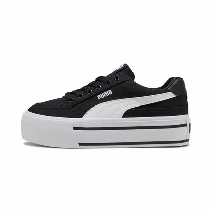 PUMA, Tenis Casuales Court Classic Vulc FS Platform, Mujer, Rojo, Talla 22,5 - 24.5 cm - Negro y Blanco