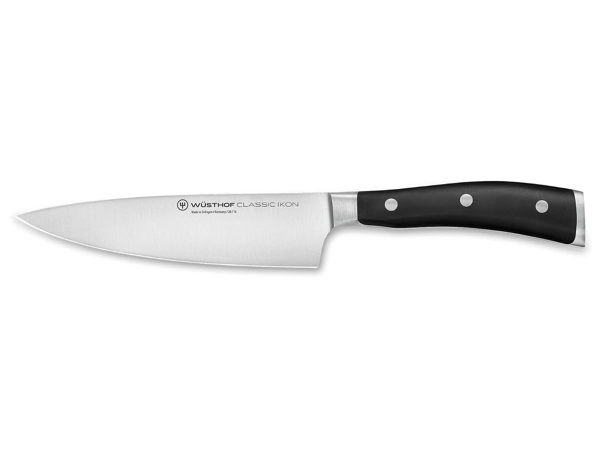 WÜSTHOF Classic Ikon - Cuchillo de Chef 6" (16 cm), Acero Alemán Forjado, Cuchillo Profesional Multiusos, Mango Ergonómico,