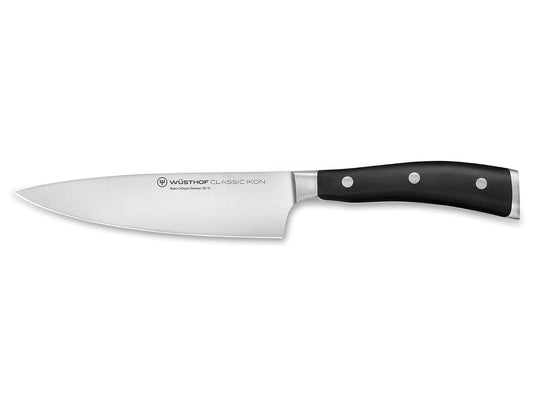 WÜSTHOF Classic Ikon - Cuchillo de Chef 6" (16 cm), Acero Alemán Forjado, Cuchillo Profesional Multiusos, Mango Ergonómico,