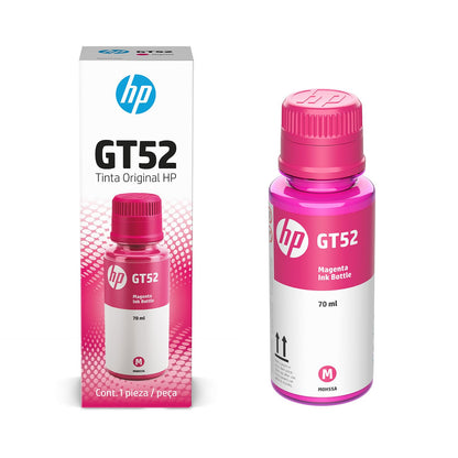 HP Botella de Tinta Magenta GT52 Original (M0H55AL) Compatibilidad DeskJet GT 5800 Series, Ink Tank 100/300 Series, Ink Tank Wireless 400 Series, Smart Tank 500 Series
