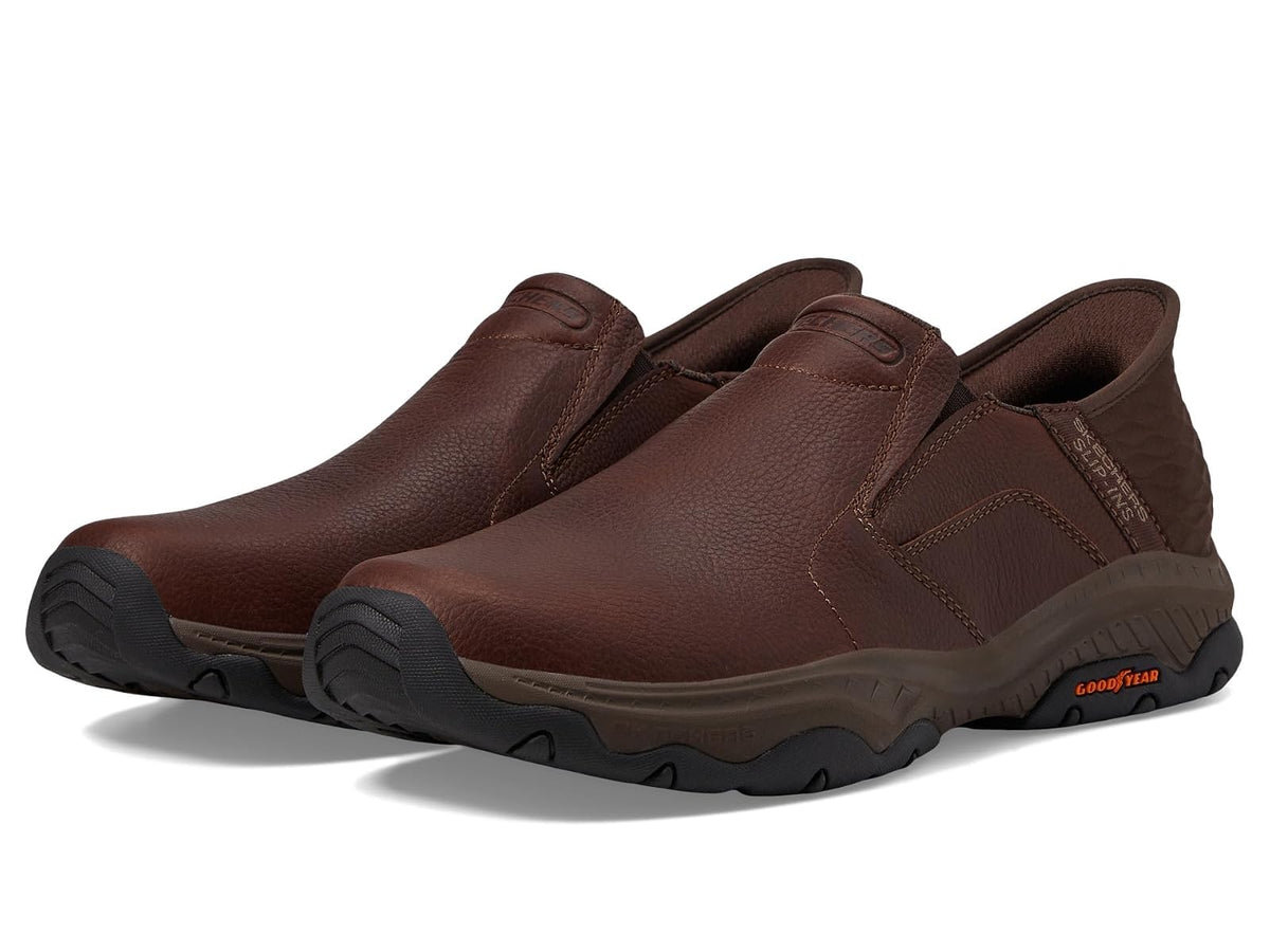 Skechers Manos Libres Slip-Ins Relajado Fit®: Craster - Lanigan para Hombres, Mocasines, Invierno, Sólido, Talla 43-44, Cuero, Zapato Deslizante, 204847