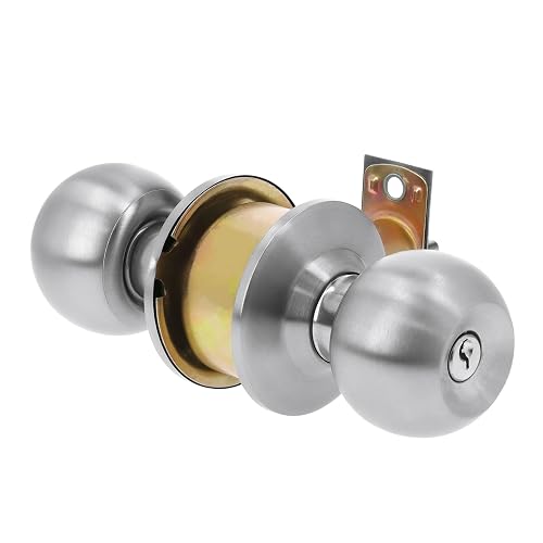 Hermex Basic BAL-CM-RP, Cerradura de pomo tipo esfera para recámara, mecanismo cilíndrico, cromo mate