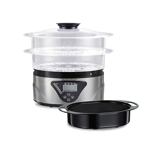 Hamilton Beach 37530Z/ Vaporera y Arrocera Digital/Bandejas Apilables/Capacidad de 5.2L
