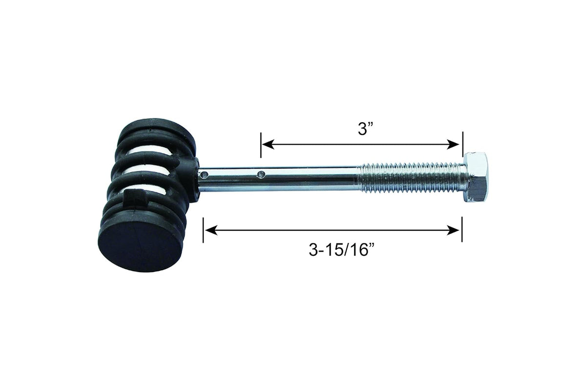 MAXXHAUL 50563 Pasador de Enganche Roscado para Bicicleta y Vehículos, Plateado
