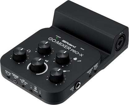 Roland GO:Mixer PRO-X Mezclador de audio portátil para crear vídeos musicales de sonido profesional, transmisiones en directo y podcasts con dispositivos móviles. (GOMIXERPX)