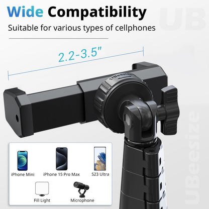 UBeesize - Trípode Extensible para Selfies, 51 Pulgadas, con Mando a Distancia Bluetooth para iPhone y teléfono Android, Aluminio Resistente, Ligero
