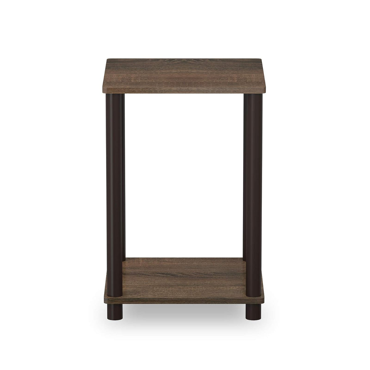 Furinno 2-99800WN Turn-N-Tube Haydn 2-Pack End Table, Walnut/Brown