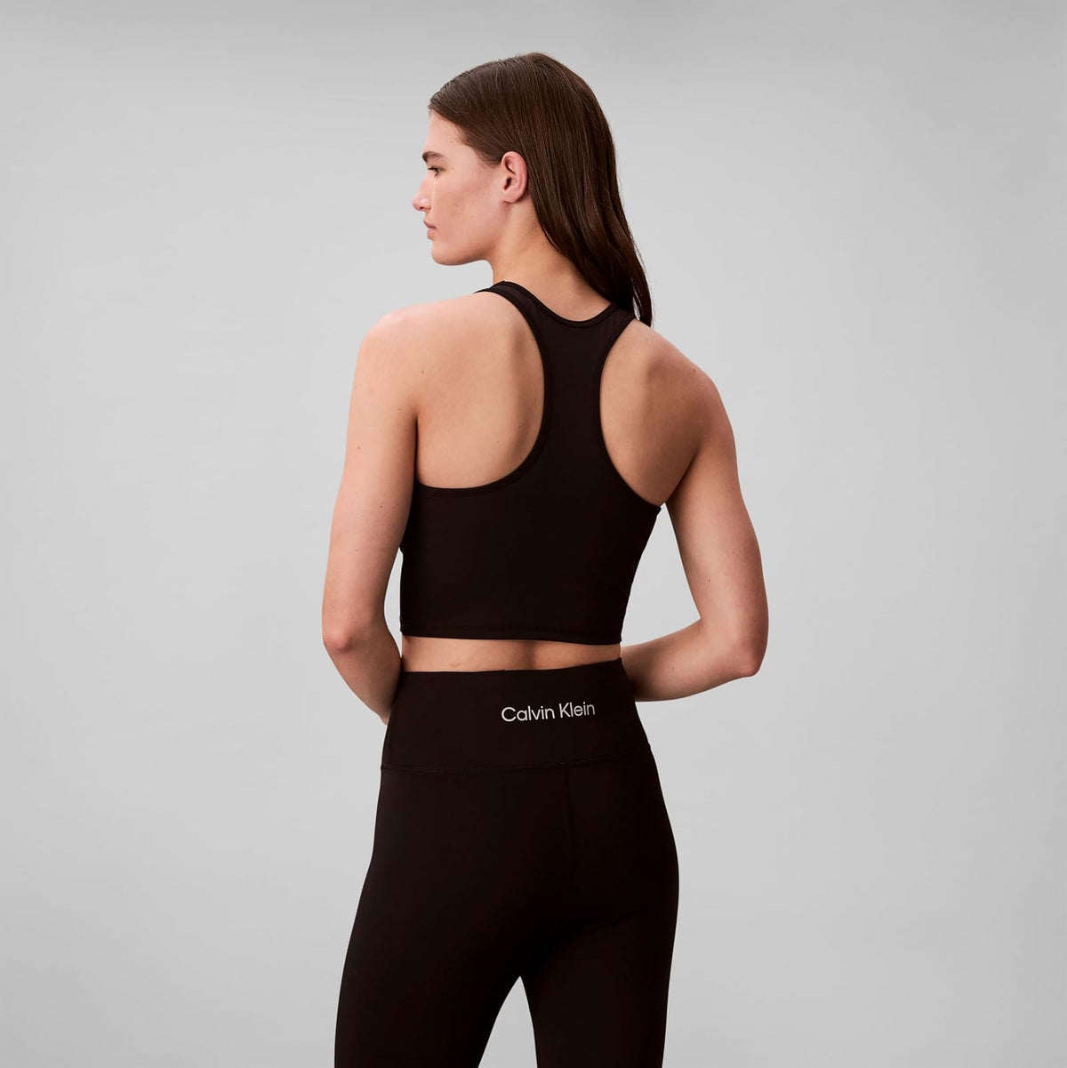 Calvin Klein Performance Logo Low Impact Longline Sports Bra Sujetador Deportivo Mujer