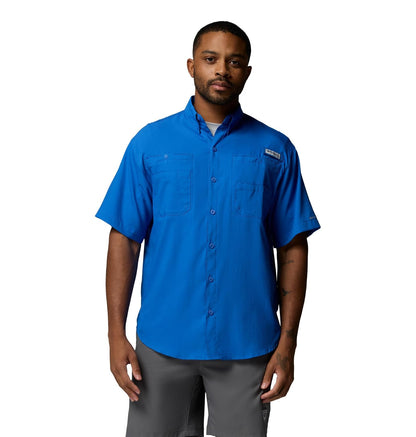 Columbia PFG Tamiami II Camisa de Pesca Manga Corta para Hombre - Azul Vivido - 2X Alto