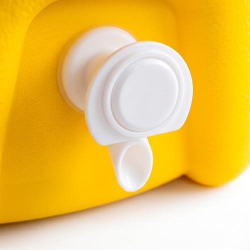 Guateplast Termo Dispensador de Bebidas 5 Galones | Amarillo, plástico con aislamiento térmico, grifo integrado, tapa ajustable, asas laterales