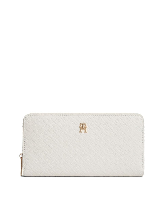 Tommy Hilfiger Cartera Zip Around Walllet para Mujer, Beige