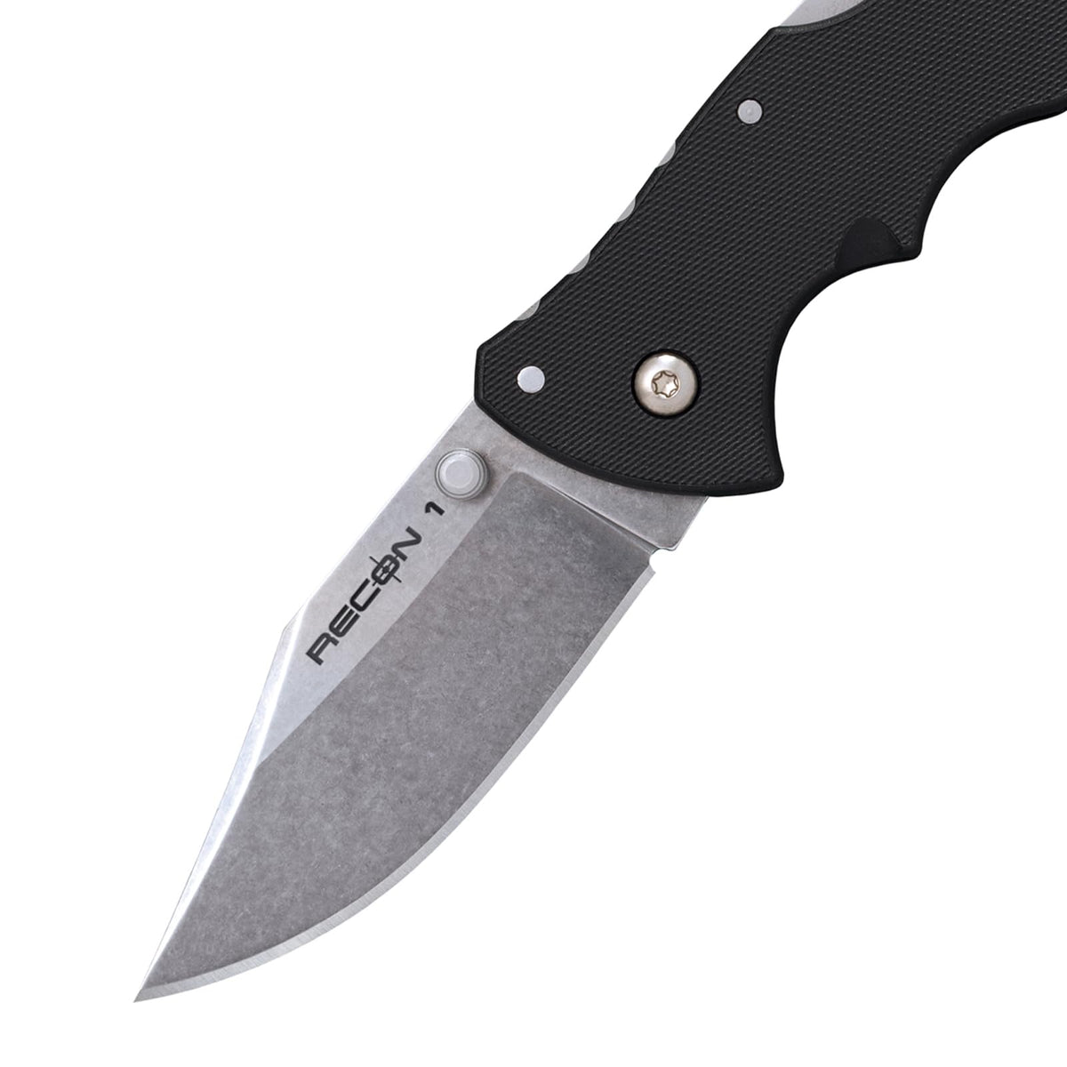 Cold Steel Mini Recon 1 cuchilla de punta de clip AUS10A de 3 pulgadas, mango GFN de 4 pulgadas, cuchillo plegable con bloqueo de triple anuncio, bolsillo ambidiestro/clip para cinturón