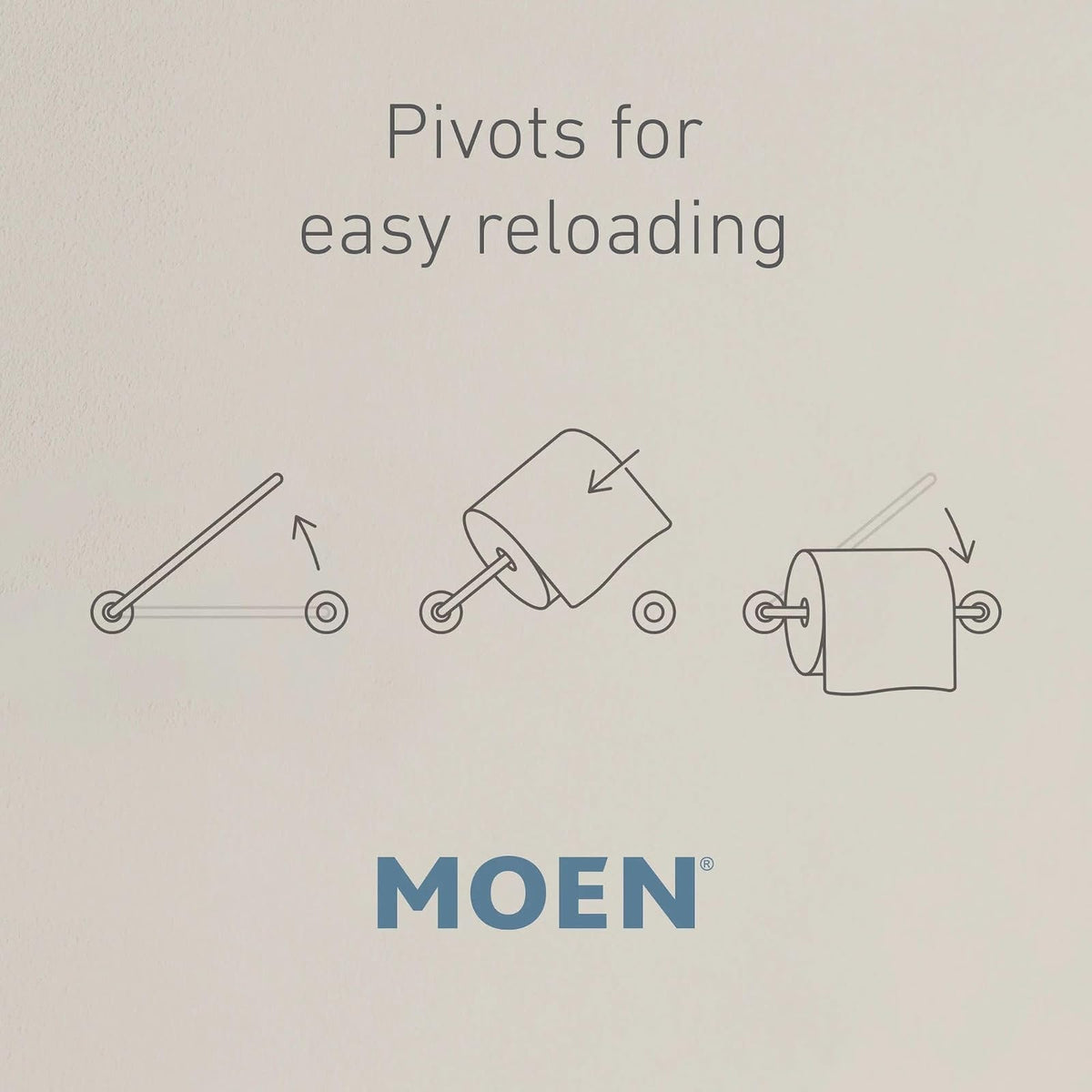 Moen YB5108CH Voss sostenedor de papel pivotante, cromado