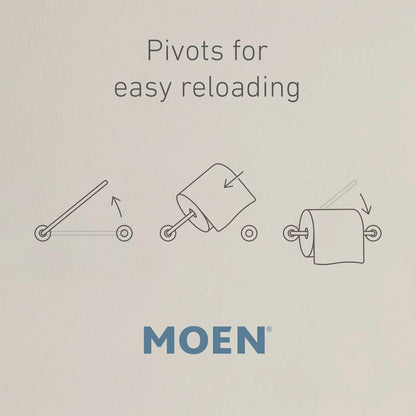 Moen YB5108CH Voss sostenedor de papel pivotante, cromado