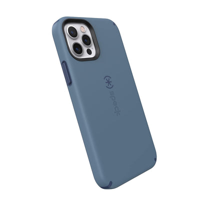 Speck Products Candyshell Pro Funda para iPhone 12 y 12 Pro, Modelo de 6.1 Pulgadas, Compatible con MagSafe, Mystery Blue/Faded Denim