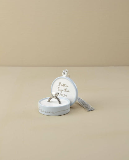 Lenox 895775 2024 Together Forever - Decoración de Caja de Anillo, Navidad
