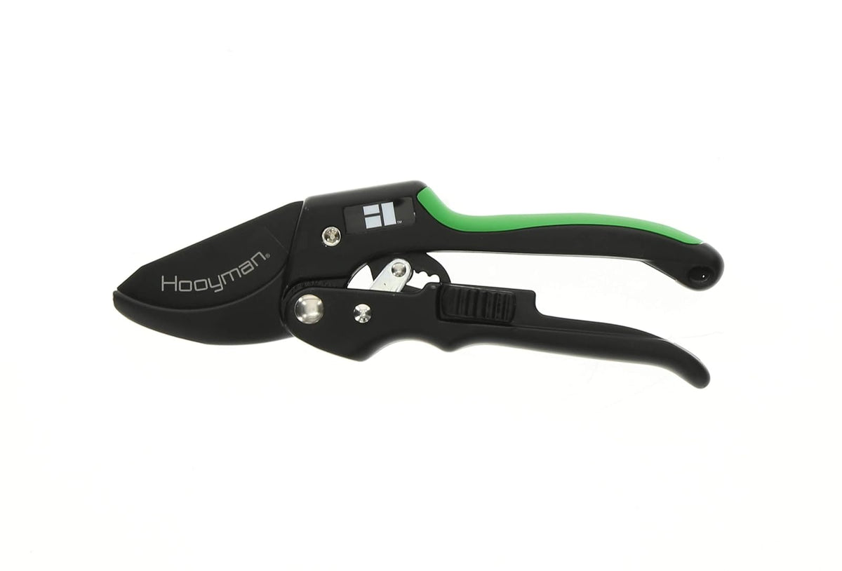 Hooyman - Tijeras de podar con carraca con diseño ligero, antideslizante, ergonómico, hoja de carbono SK5 de alta resistencia y bloqueo de cuchilla para caza, recorte y uso al aire última intervensión
