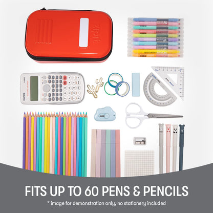ZIPIT Cerradura Estuche para lápices para niños | Estuche de gran capacidad | Estuche escolar para niñas y niños (Roja)