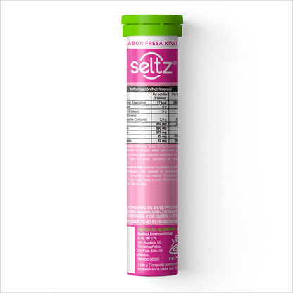 SELTZ Kit Electrolitos Tableta Efervescente, Sabores fresa kiwi más lima limón, 26 Tabletas, 2 Pack