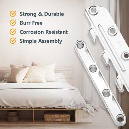 POWERTEC 71425 Soportes para rieles de cama montados en superficie con accesorios de montaje