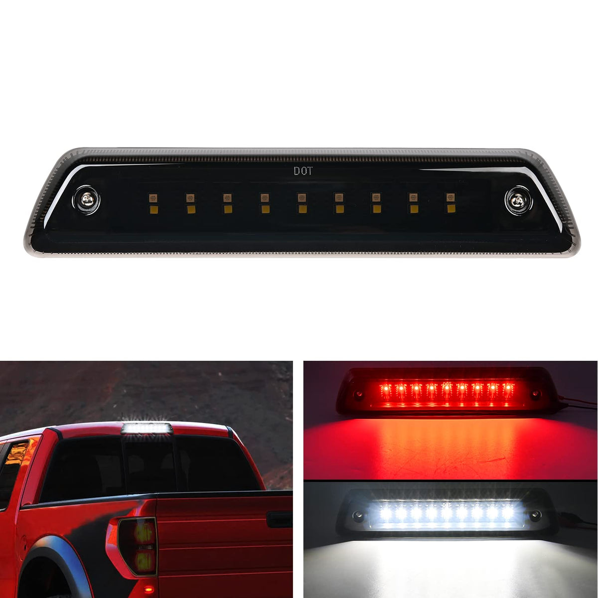 Nilight Luz LED de Tercera Parada, Ajuste Específico por Vehículo - Ford 2009-2014 F150