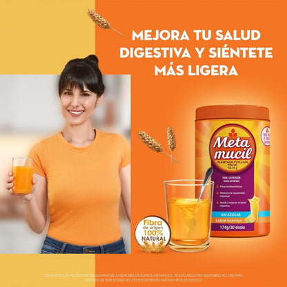 Metamucil Fibra Sabor Naranja 30 dosis
