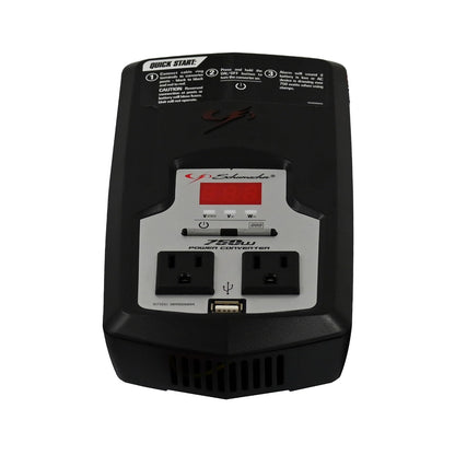 Schumacher XI75DU Inversor de Corriente Digital 750W para Automóviles, Negro