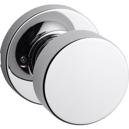 Kwikset Pismo Perilla para Puerta Níquel Satinado - Cromo pulido - Round Rose - Maniquí