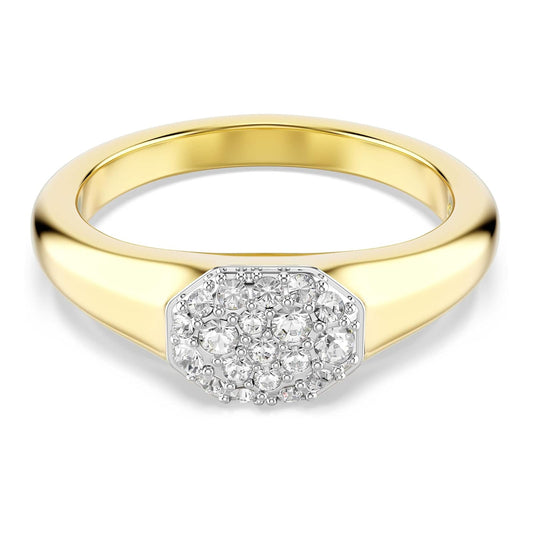 Swarovski Anillo Dextera, Tallas mixtas, Blanco, Baño tono oro