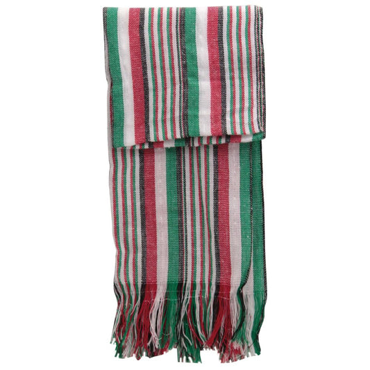 REV Accesorios Reboso Básico Tricolor, Vestimenta Fiestas Patrias Mexicanas, Diseño Viva México, 45x105cm