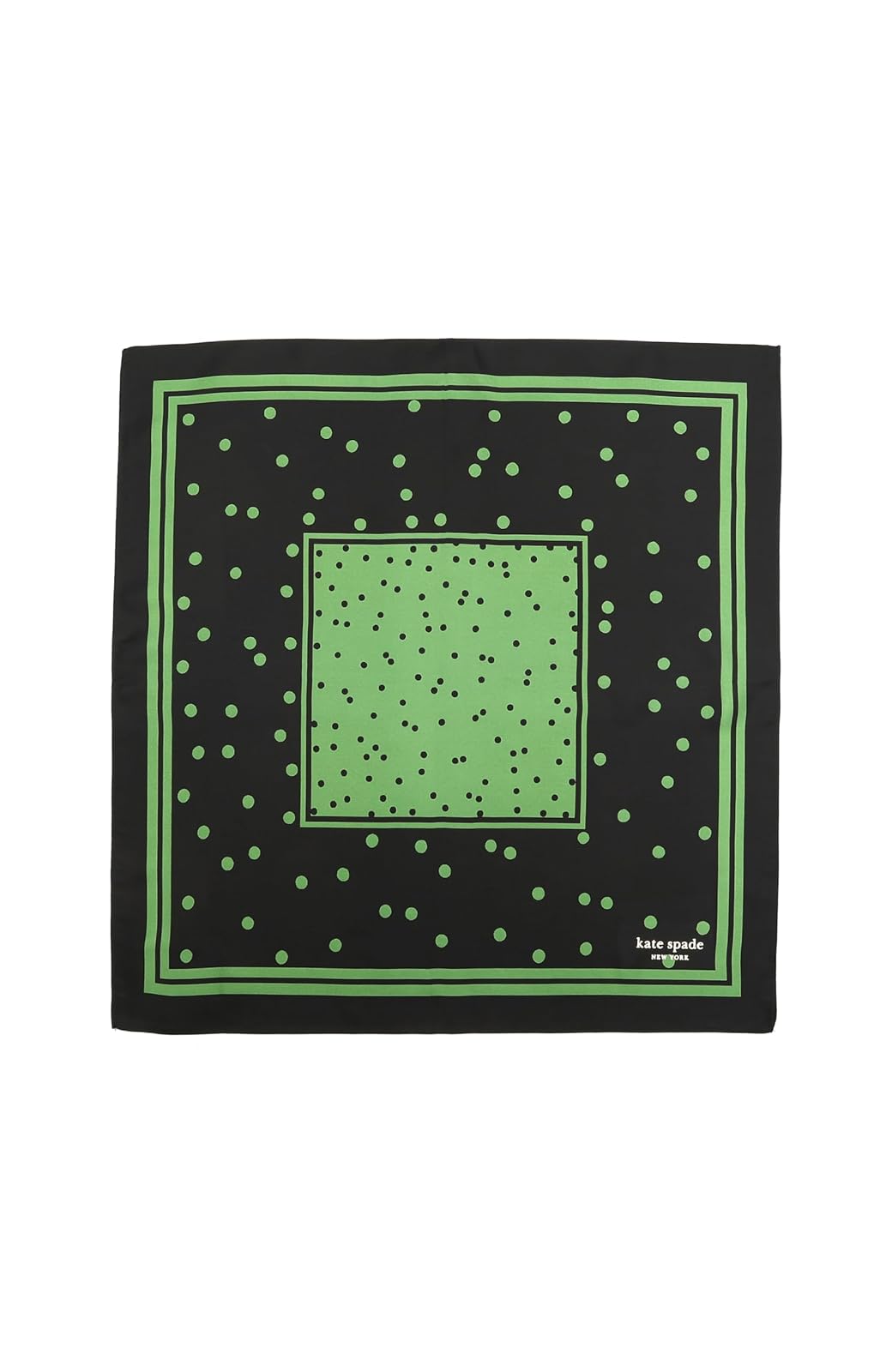 Kate Spade New York - BANDANA DE SEDA, Negro Verde Amargo, Talla única